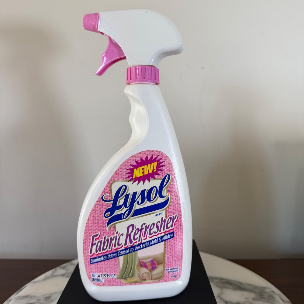 Vintage 1999 Lysol Fabric Refresher Spray 22oz Bacteria Mold Mildew Odor Remover